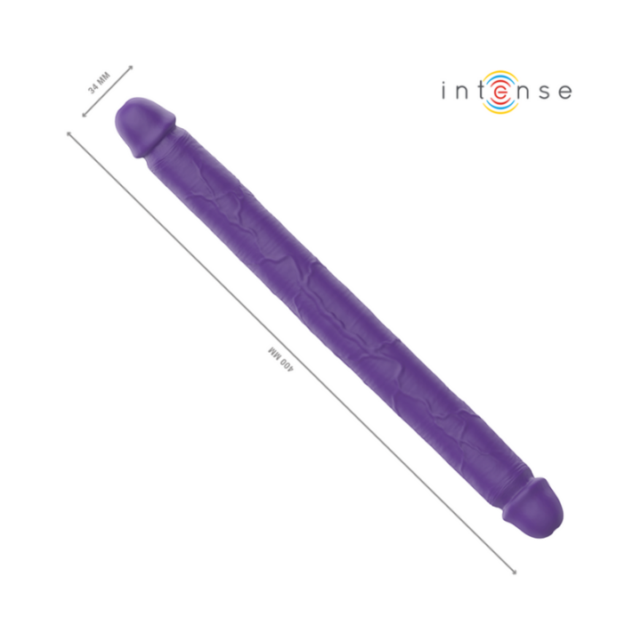 INTENSE - GUNTER DILDO DOBLE VIBRADOR 40 CM MORADO CONTROL REMOTO