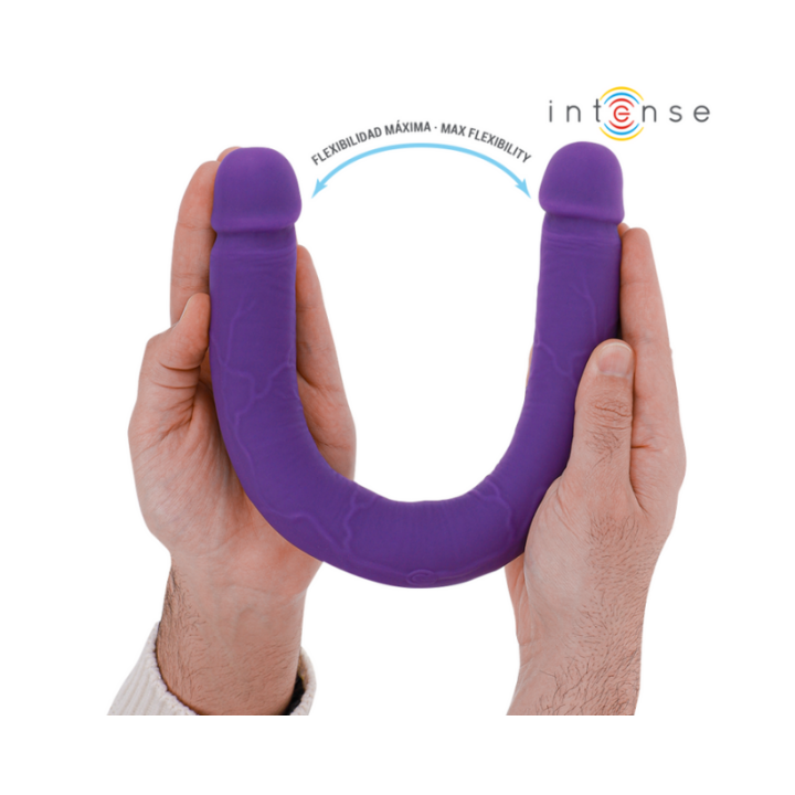 INTENSE - GUNTER DILDO DOBLE VIBRADOR 40 CM MORADO CONTROL REMOTO