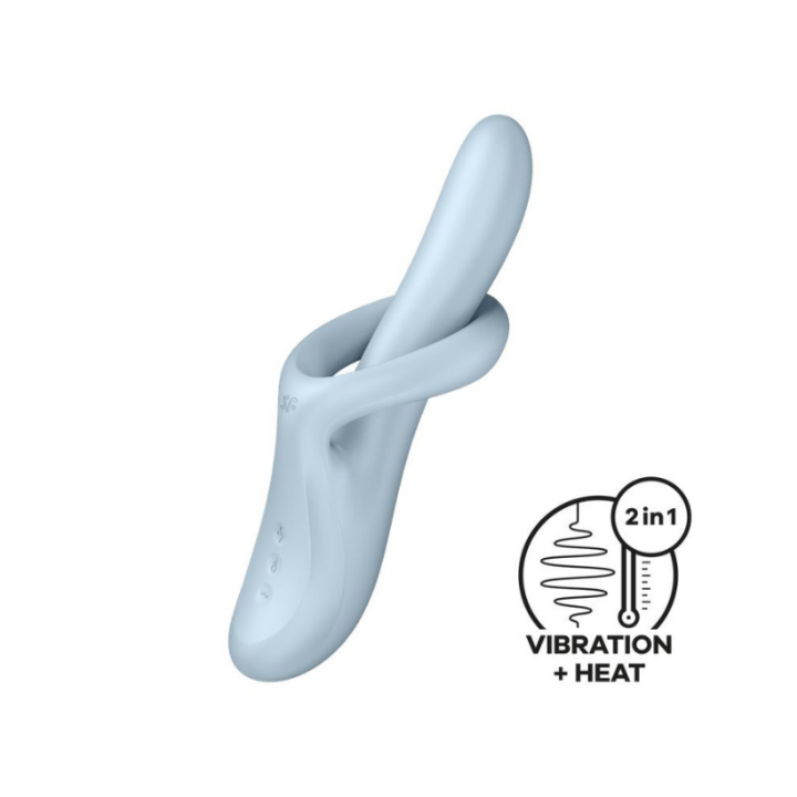 SATISFYER HEAT FLEX 4 VIBRADOR CON ROTADOR Y CALOR AZUL