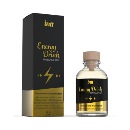 INTT MASSAGE & ORAL SEX - GEL DE MASAJE CON SABOR A BEBIDA ENERGETÍCA Y EFECTO CALOR