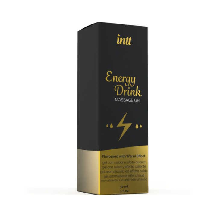 INTT MASSAGE & ORAL SEX - GEL DE MASAJE CON SABOR A BEBIDA ENERGETÍCA Y EFECTO CALOR