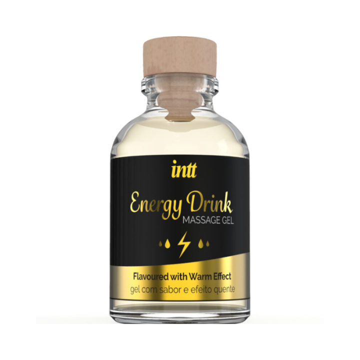 INTT MASSAGE & ORAL SEX - GEL DE MASAJE CON SABOR A BEBIDA ENERGETÍCA Y EFECTO CALOR