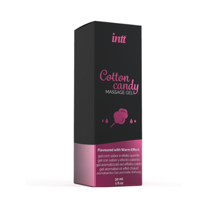 INTT MASSAGE & ORAL SEX - GEL DE MASAJE CON SABOR A ALGODÓN DE AZUCAR Y EFECTO CALOR