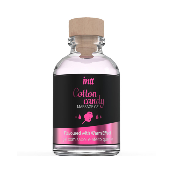 INTT MASSAGE & ORAL SEX - GEL DE MASAJE CON SABOR A ALGODÓN DE AZUCAR Y EFECTO CALOR
