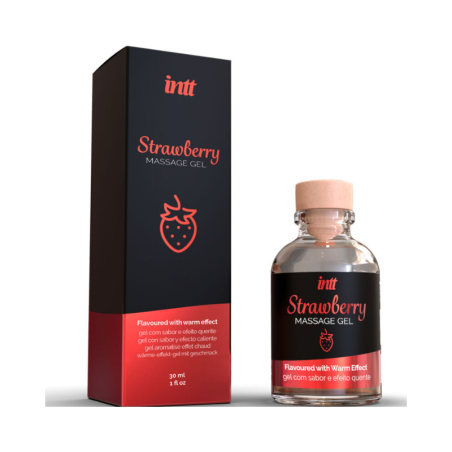 INTT MASSAGE & ORAL SEX - GEL DE MASAJE SABOR A FRESA EFECTO CALOR