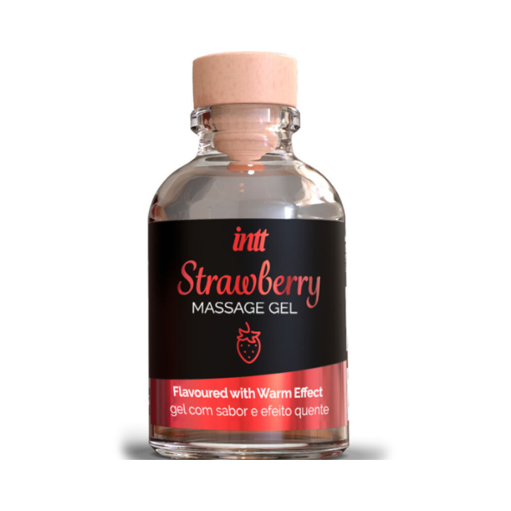 INTT MASSAGE & ORAL SEX - GEL DE MASAJE SABOR A FRESA EFECTO CALOR