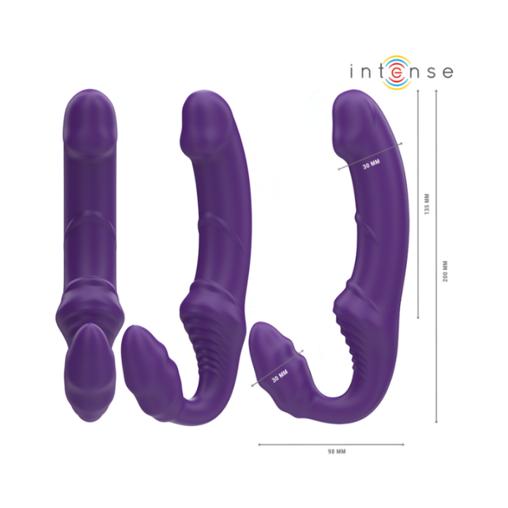INTENSE - JILL VIBRADOR DOBLE 20 CM VIOLETA CONTROL REMOTO