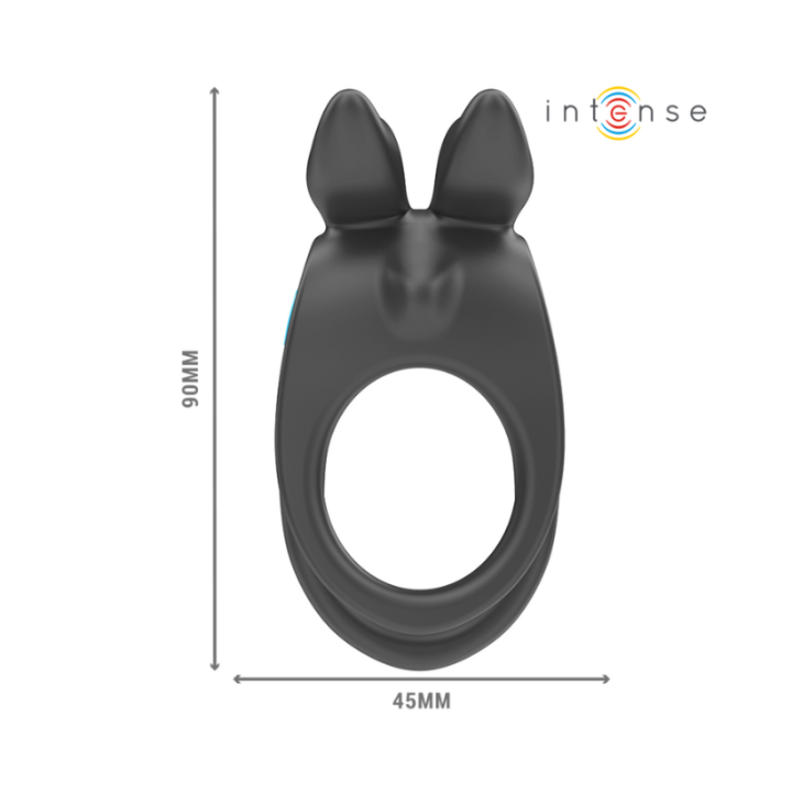 INTENSE - SAM ANILLO DOBLE VIBRADOR PENE 10 VIBRACIONES NEGRO