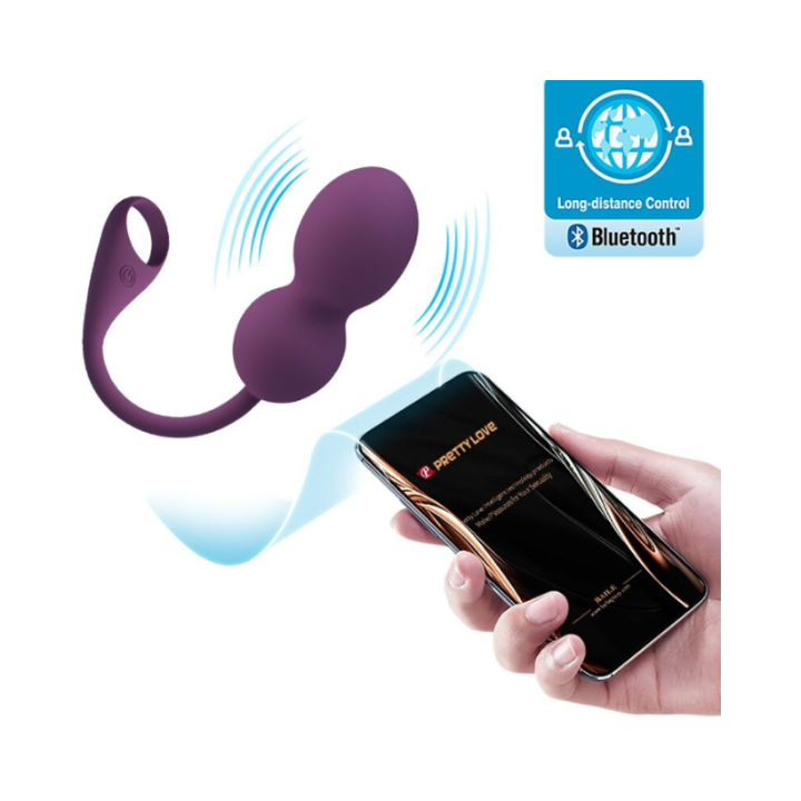 PRETTY LOVE - ELVIRA KEGEL BALLS APP CONTROL REMOTO MORADO