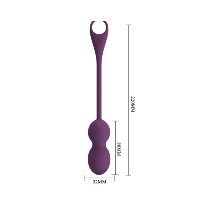 PRETTY LOVE - ELVIRA KEGEL BALLS APP CONTROL REMOTO MORADO