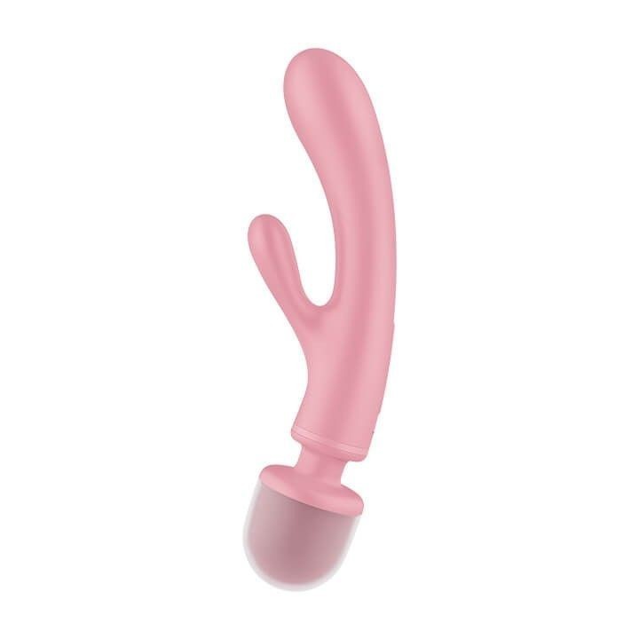 SATISFYER - TRIPLE LOVER MASAJEADOR VIBRADOR RABBIT GRIS