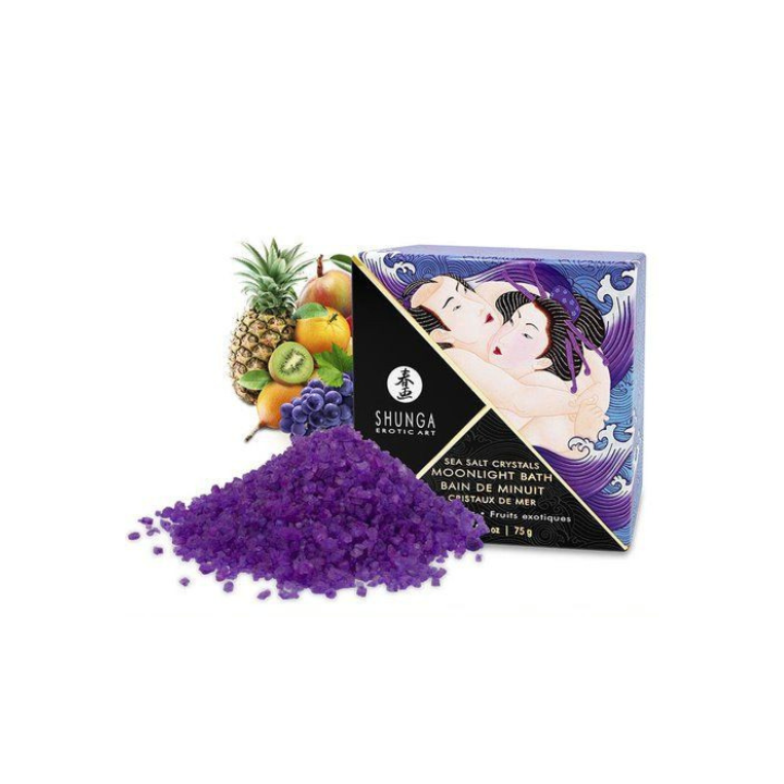 Sales de Baño con aroma a Frutas Exóticas de Shunga, cristales del sale que aromatizarán la estancia y tu piel.