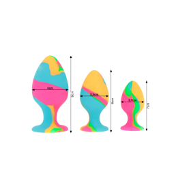 INTENSE - SET PLUGS SILICONA MULTICOLOR