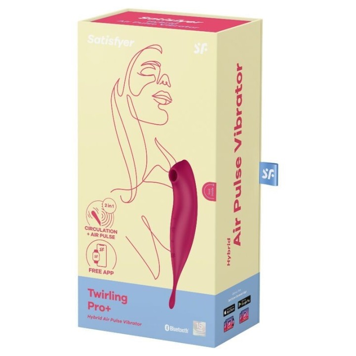 SATISFYER TWIRLING PRO+ SUCCIONADOR Y VARITA VIBRADORA CON APP CONNECT
