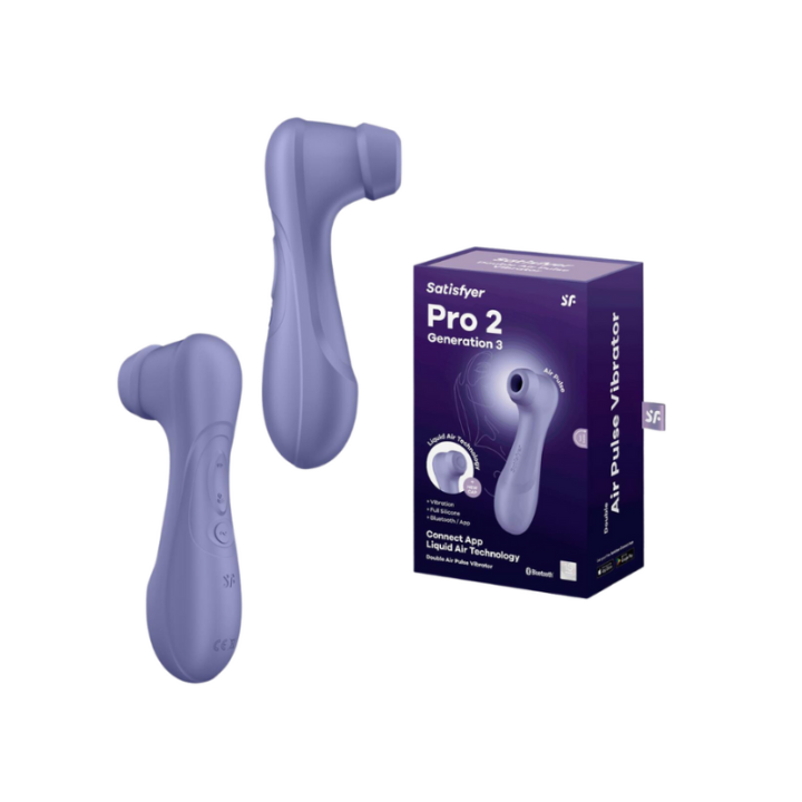 SATISFYER PRO 2 GENERACIÓN 3 - VIBRADOR AIR PULSE CON APP - NEGRO
