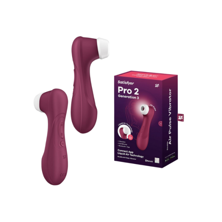 SATISFYER PRO 2 GENERACIÓN 3 - VIBRADOR AIR PULSE CON APP - NEGRO
