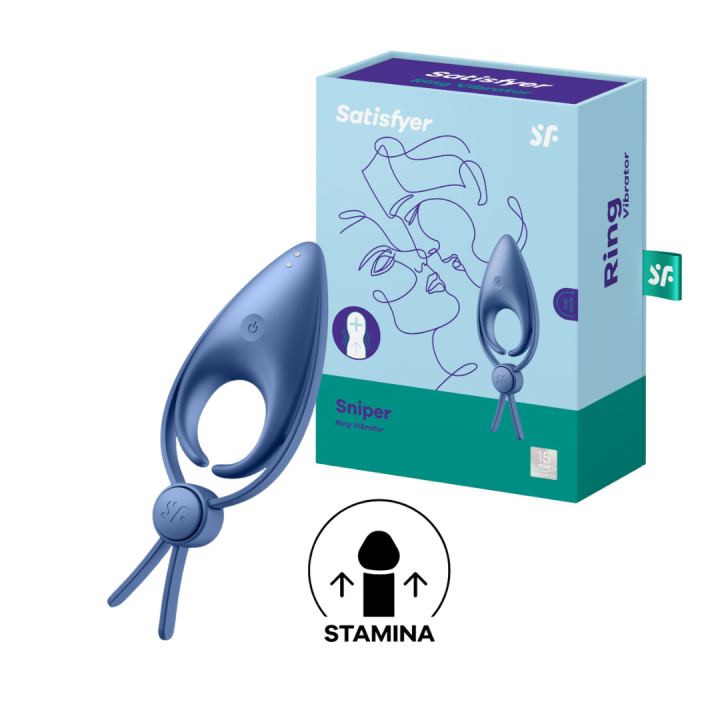 SATISFYER SNIPER ANILLO VIBRADOR NEGRO