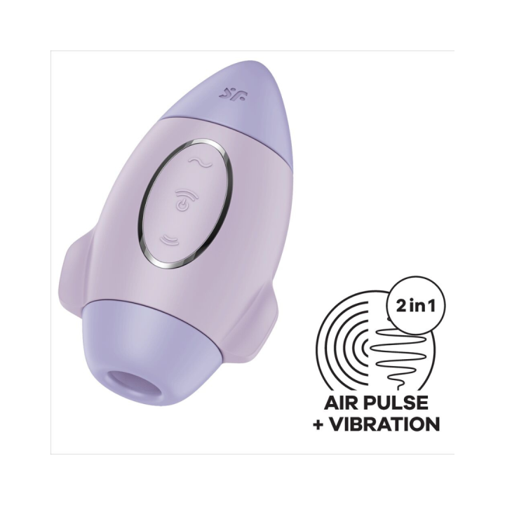 SATISFYER - MISSION CONTROL AZUL VIBRADOR PEQUEÑO DE DOBLE IMPULSO