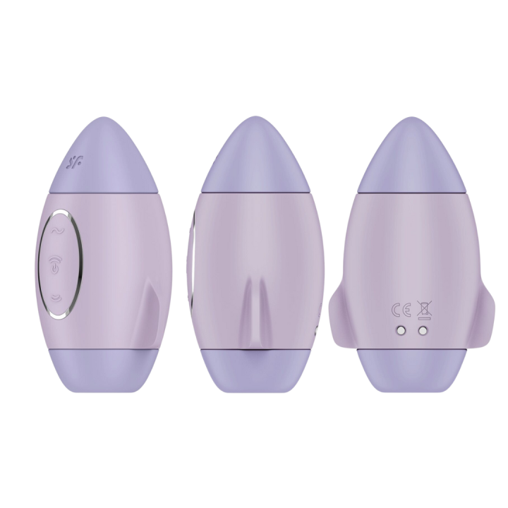 SATISFYER - MISSION CONTROL AZUL VIBRADOR PEQUEÑO DE DOBLE IMPULSO