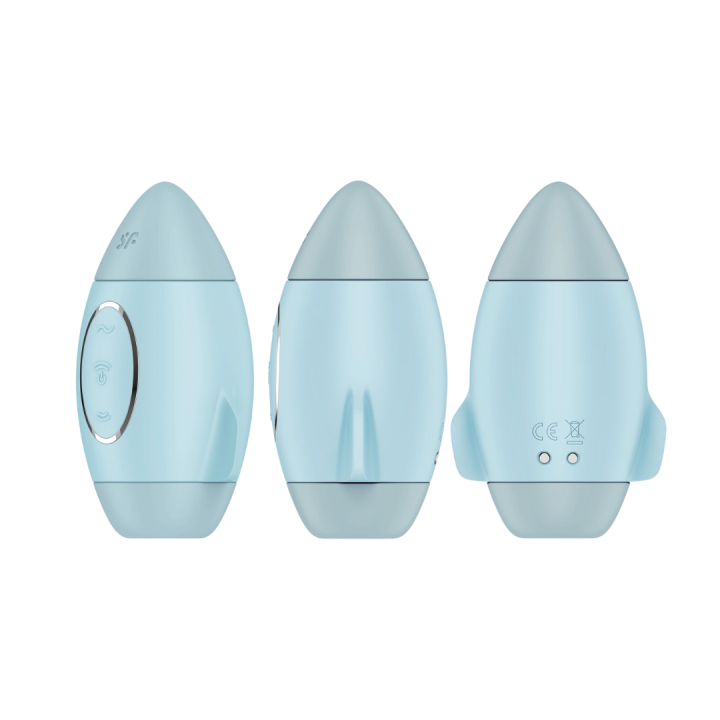 SATISFYER - MISSION CONTROL AZUL VIBRADOR PEQUEÑO DE DOBLE IMPULSO