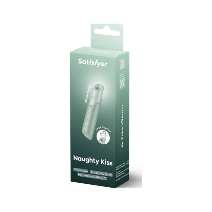 SATISFYER - NAUGHTY KISS ESTIMULADOR CLÍTORIS POR ONDAS VERDE AGUA