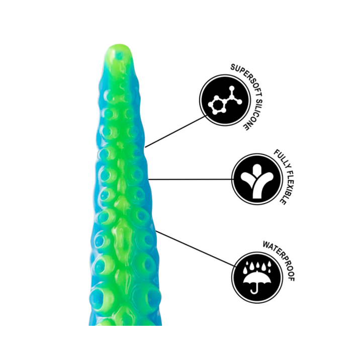 EPIC - SCYLLA DILDO TENTÁCULO FINO FLUORESCENTE TAMAÑO GRANDE