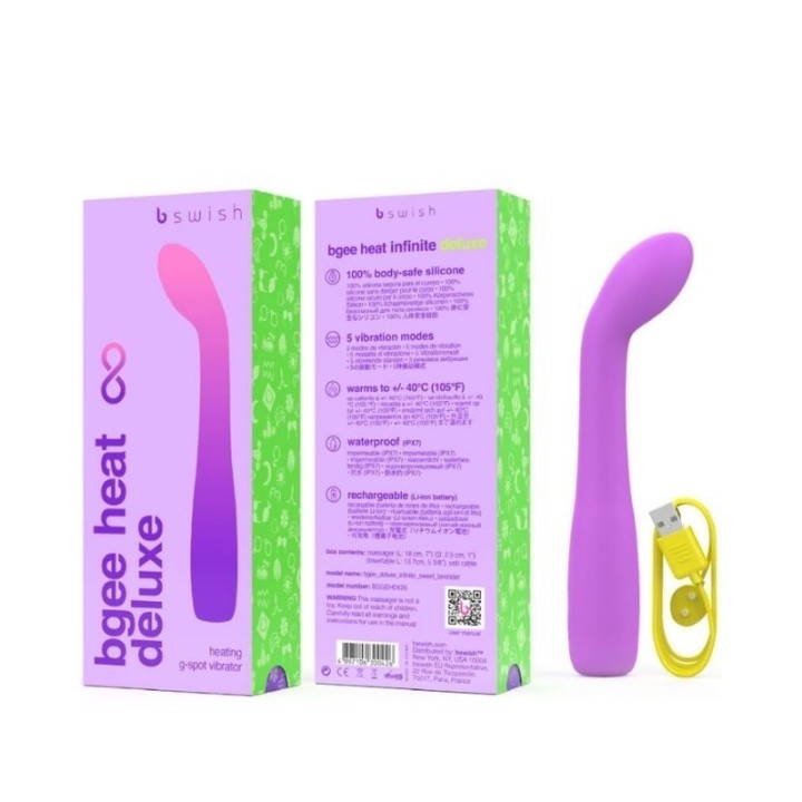 B SWISH - BGEE HEAT INFINITE DELUXE VIBRADOR RECARGABLE SILICONA LAVANDA