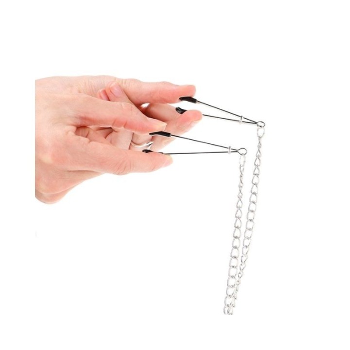 KINK - PINZAS PARA PEZONES Y CLÍTORIS CON CADENA 30 CM MODELO 1
