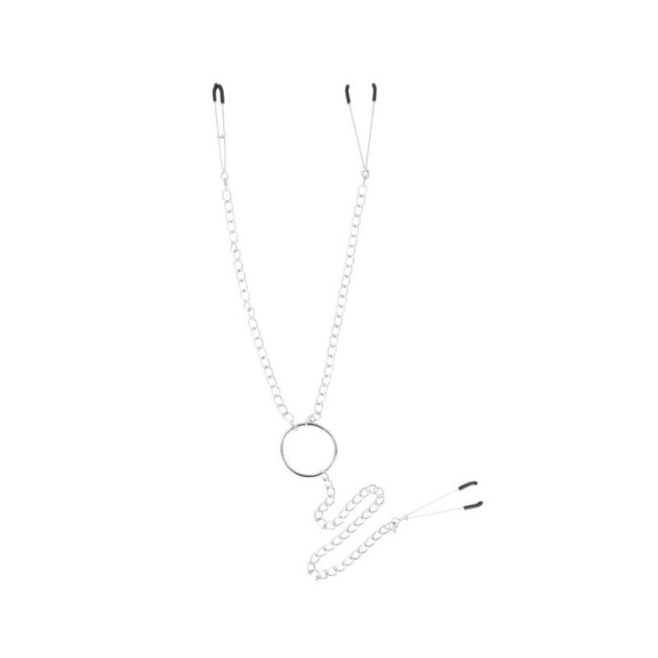 KINK - PINZAS PARA PEZONES Y CLÍTORIS CON CADENA 30 CM MODELO 1
