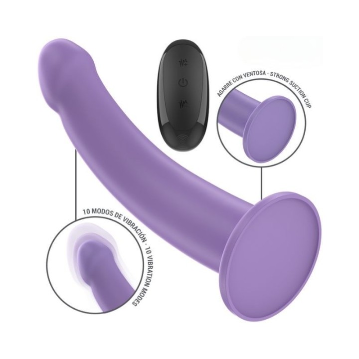 INTENSE - EDDIE VIBRADOR 17,5 CM 10 VIBRACIONES MORADO CONTROL REMOTO