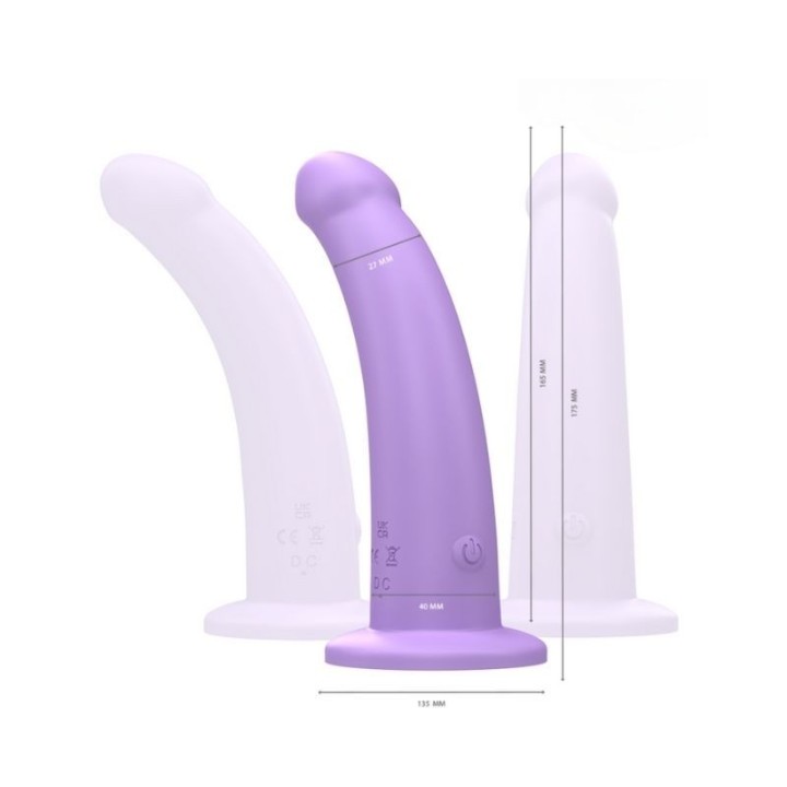 INTENSE - EDDIE VIBRADOR 17,5 CM 10 VIBRACIONES MORADO CONTROL REMOTO