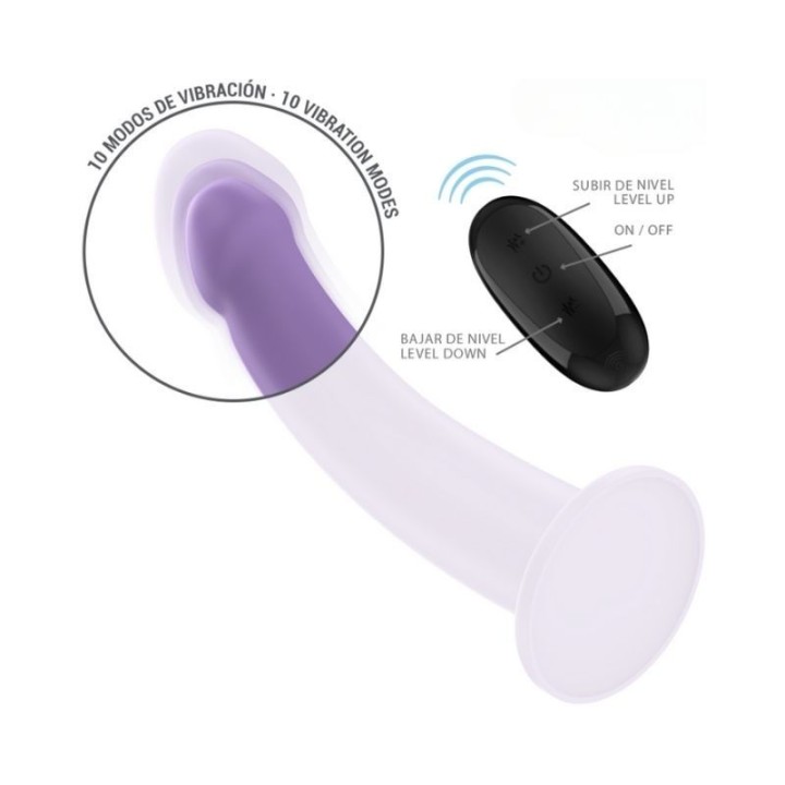 INTENSE - EDDIE VIBRADOR 17,5 CM 10 VIBRACIONES MORADO CONTROL REMOTO