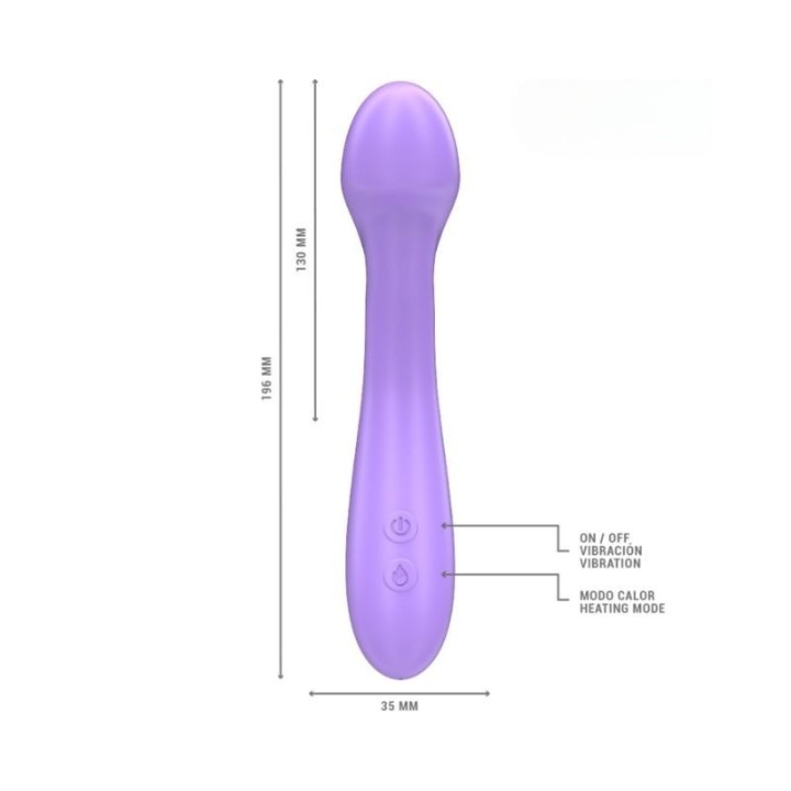 INTENSE - BECKY VIBRADOR 19 CM CALENTABLE 7 VIBRACIONES MORADO