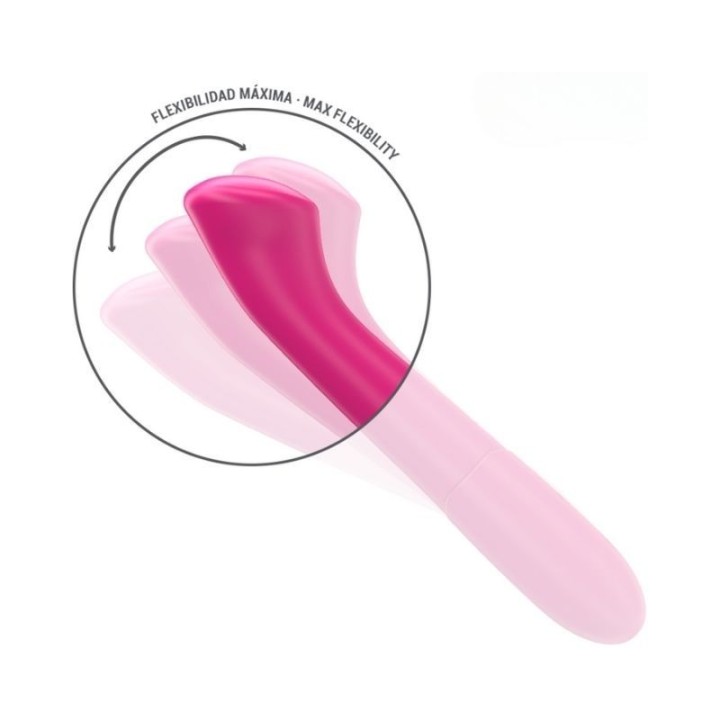 INTENSE - PATY VIBRADOR 19 CM FLEXIBLE 10 VIBRACIONES MODELO 2 ROSA