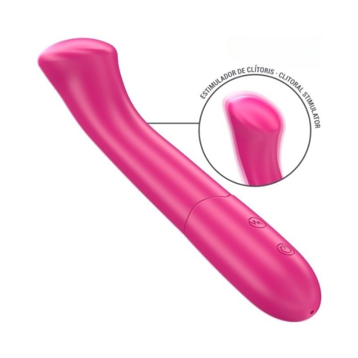 INTENSE - PATY VIBRADOR 19 CM FLEXIBLE 10 VIBRACIONES MODELO 2 ROSA