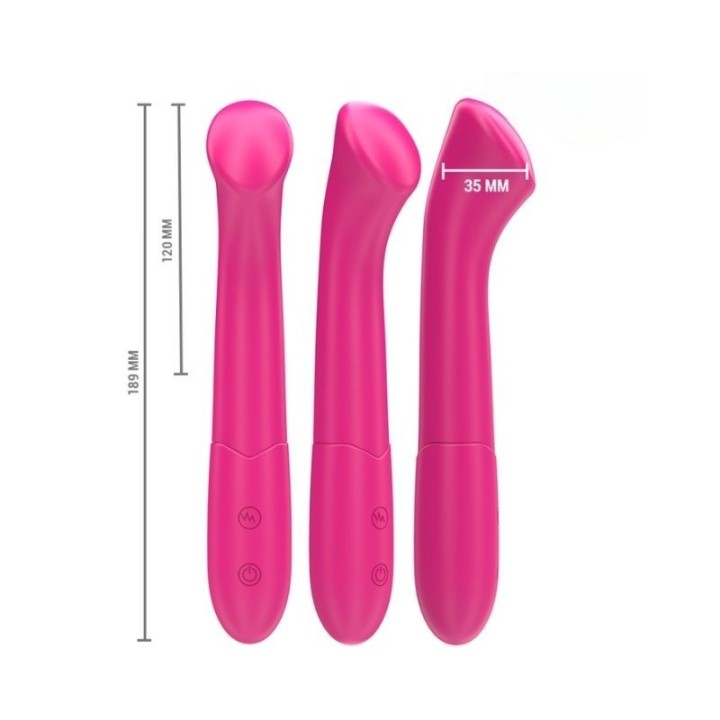 INTENSE - PATY VIBRADOR 19 CM FLEXIBLE 10 VIBRACIONES MODELO 2 ROSA
