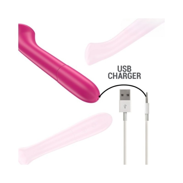 INTENSE - PATY VIBRADOR 19 CM FLEXIBLE 10 VIBRACIONES MODELO 2 ROSA