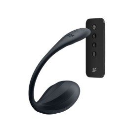 SATISFYER - RIBBED PETAL ESTIMULADOR PUNTO G CONTROL REMOTO NEGRO APP GRATUITA