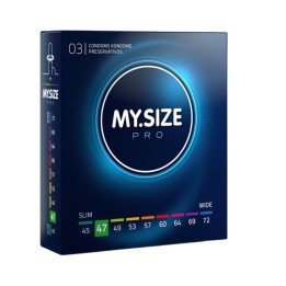 My Size Pro — Preservativos Talla 47 mm  — caja 3 unidades