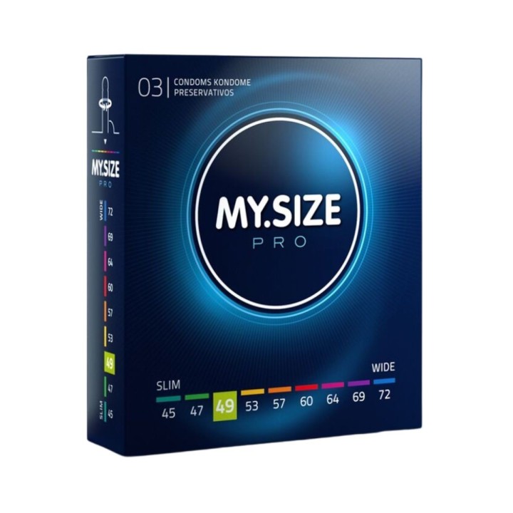 My Size Pro — Preservativos Talla 49 mm  — caja 3 unidades