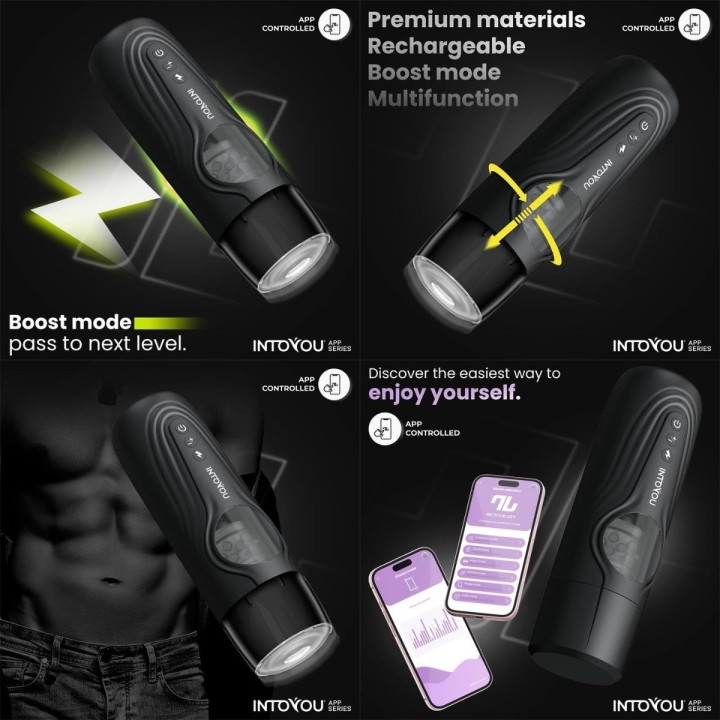 INTOYOU APP SERIES EGOR MASTURBADOR MASCULINO CON ROTACIÓN Y THRUSTING CON APP