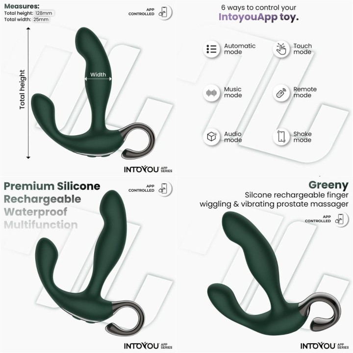 GREENY MASAJEADOR PROSTÁTICO CON FINGER WIGGLING Y APP