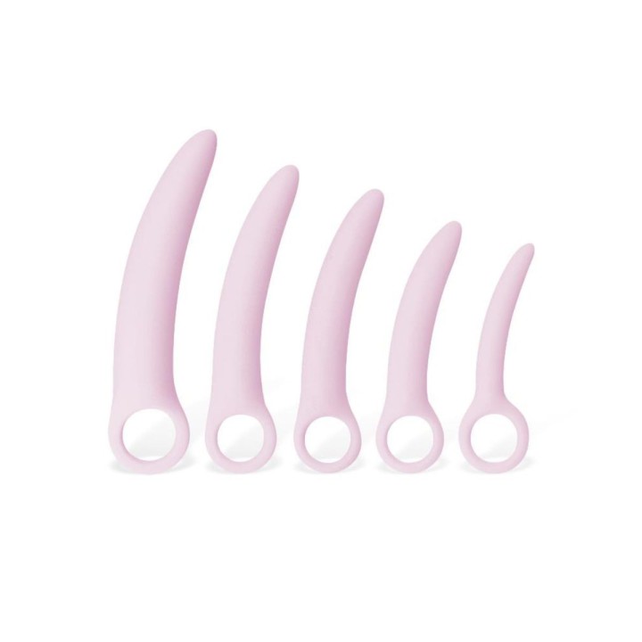 Vista general de los dilatadores con sus tamaños progresivos.