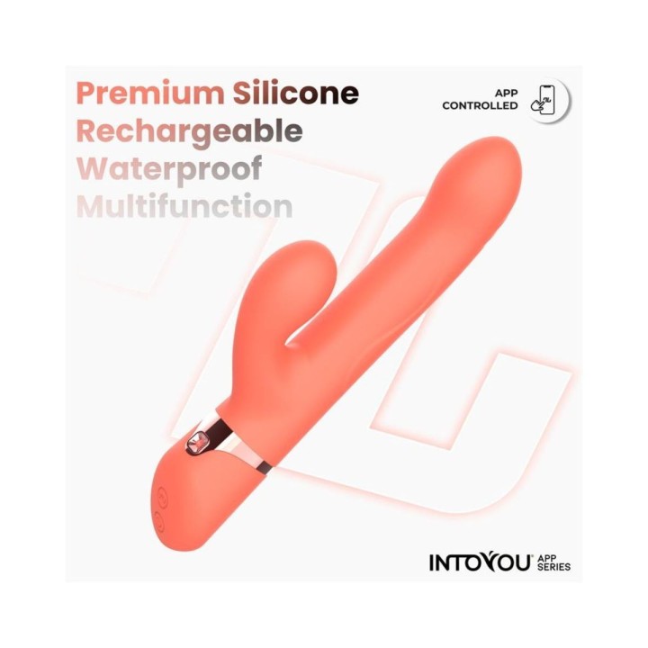 INTOYOU APP SERIES MINDY VIBRADOR CON ANILLO DE BOLAS UP AND DOWN, FINGER Y PULSACIÓN APP