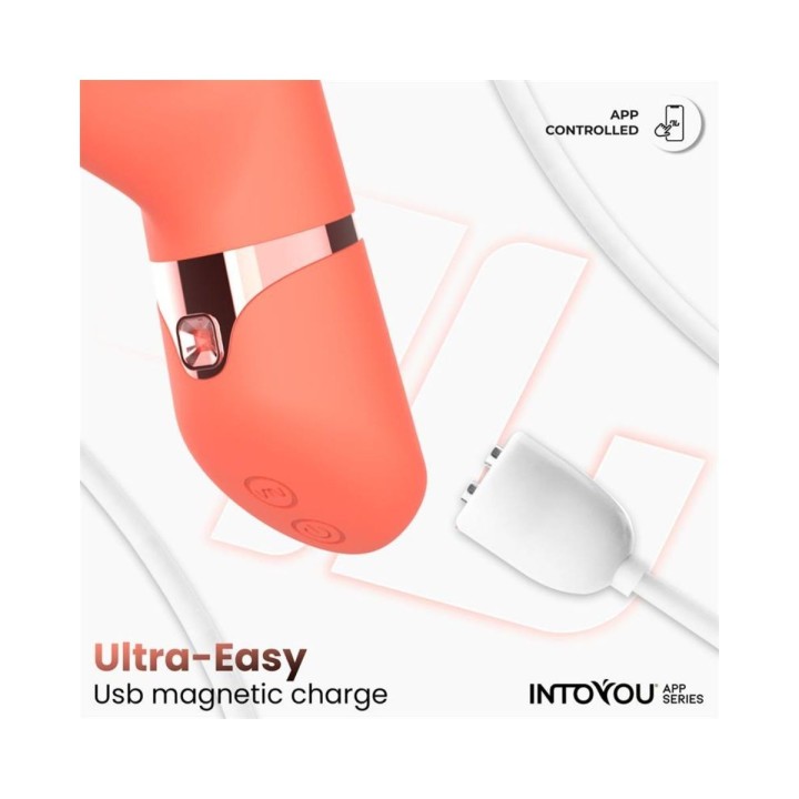 INTOYOU APP SERIES MINDY VIBRADOR CON ANILLO DE BOLAS UP AND DOWN, FINGER Y PULSACIÓN APP