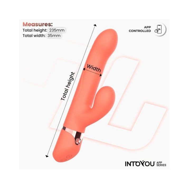 INTOYOU APP SERIES MINDY VIBRADOR CON ANILLO DE BOLAS UP AND DOWN, FINGER Y PULSACIÓN APP