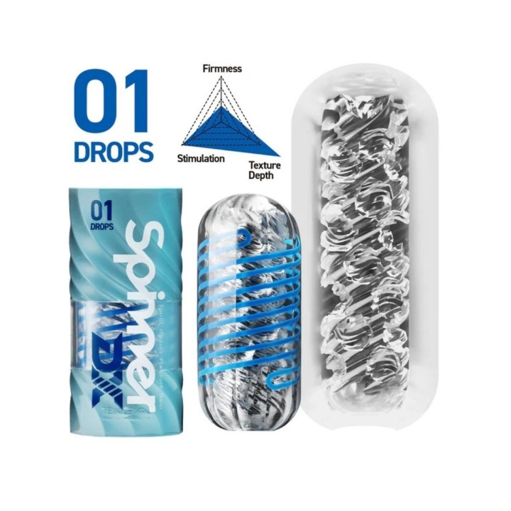 Tenga — Spinner DX 01 Drops — Azul