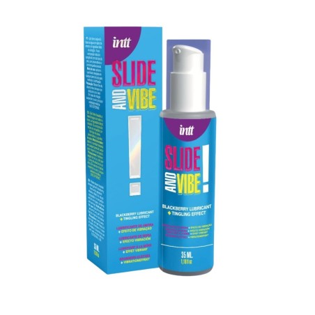 SLIDE  AND  VIBE! WATER BASED LUBRICANT WITH VIBRATION - ¡DESLIZA Y VIBRA! LUBRICANTE A BASE DE AGUA CON VIBRACIÓN