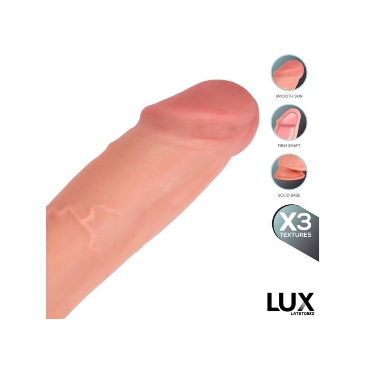 LUX Max Dildo Triple Densidad con Testículos 8.2"