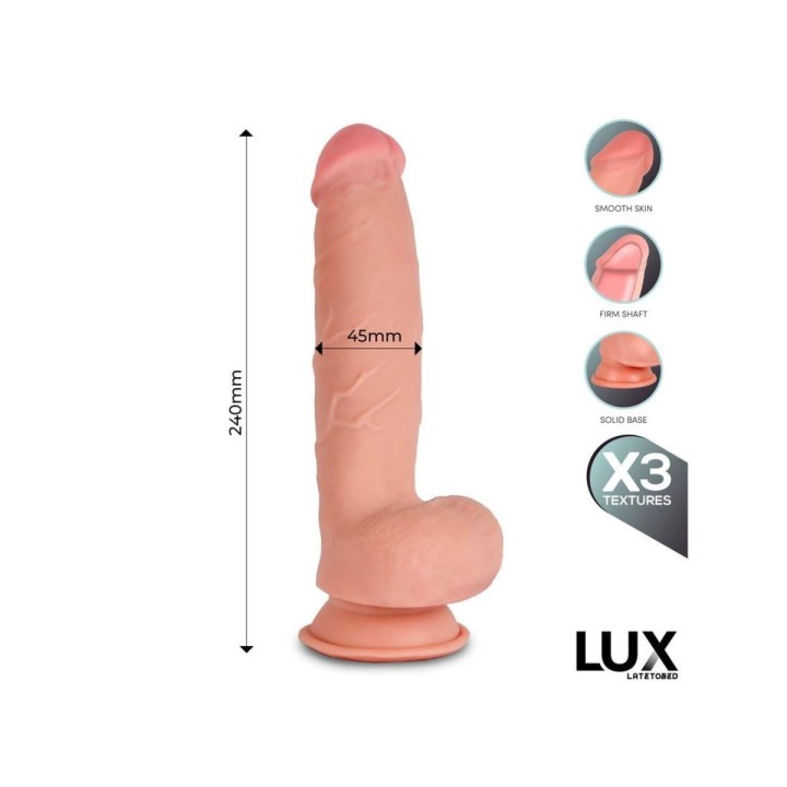 LUX Klaus Dildo Triple Densidad con Testículos 9.4"